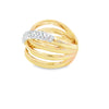 Anillo para dama en oro amarillo de 14K con 0.73 ct de diamantes