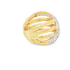 Anillo para dama en oro amarillo de 14K con 0.73 ct de diamantes