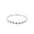 Brazalete en oro blanco de 14K con 2.31 ct en diamantes y zafiros