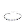 Brazalete en oro blanco de 14K con 2.31 ct en diamantes y zafiros