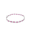 Brazalete en oro blanco de 14K con 2.37 ct de diamantes y rubíes