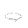 Brazalete en oro blanco de 14K con 0.97 ct en diamantes