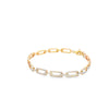 Brazalete en oro amarillo de 14K con 0.98 ct de diamantes