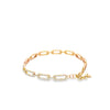 Brazalete en oro amarillo de 14K con 0.98 ct de diamantes
