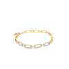 Brazalete en oro amarillo de 14K con 0.98 ct de diamantes