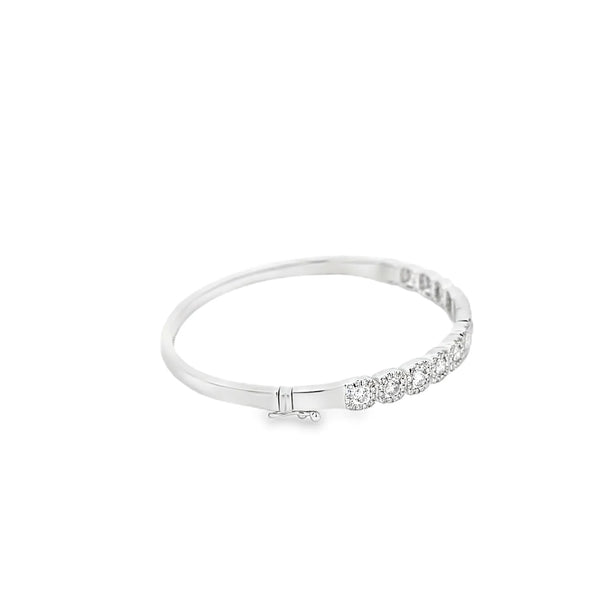 Brazalete en oro blanco de 14K con 1.57 ct en diamantes