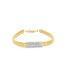 Brazalete en oro amarillo de 14K con 0.32 ct en diamantes