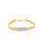 Brazalete en oro amarillo de 14K con 0.32 ct en diamantes