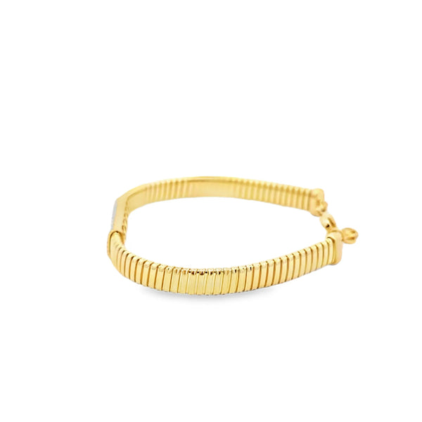Brazalete en oro amarillo de 14K con 0.32 ct en diamantes