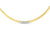 Gargantilla en oro amarillo de 14K con 0.32 ct de diamantes