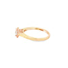 Anillo solitario en oro amarillo de 14K con diamante ovalado de 0.37 ct