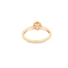 Anillo solitario en oro amarillo de 14K con diamante ovalado de 0.37 ct
