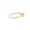Anillo solitario en oro amarillo de 14K con diamante ovalado de 0.37 ct