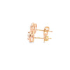 Aretes en oro amarillo de 14K con diamantes ovalados de 0.74 ct