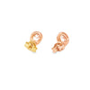 Aretes en oro amarillo de 14K con diamantes ovalados de 0.74 ct