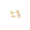Aretes en oro amarillo de 14K con diamantes ovalados de 0.74 ct