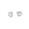 Aretes en oro blanco de 14K con diamantes ovalados de 0.74 ct