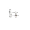 Aretes en oro blanco de 14K con diamantes ovalados de 0.74 ct