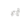 Aretes en oro blanco de 14K con diamantes ovalados de 0.74 ct