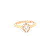 Anillo solitario en oro amarillo de 14K con diamante ovalado de 0.50 ct