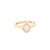 Anillo solitario en oro amarillo de 14K con diamante ovalado de 0.50 ct