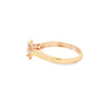 Anillo solitario en oro amarillo de 14K con diamante ovalado de 0.50 ct