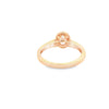 Anillo solitario en oro amarillo de 14K con diamante ovalado de 0.50 ct