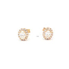 Aretes en oro amarillo de 14K con diamantes ovalados de 0.90 ct
