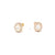 Aretes en oro amarillo de 14K con diamantes ovalados de 0.90 ct