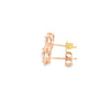 Aretes en oro amarillo de 14K con diamantes ovalados de 0.90 ct