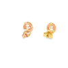 Aretes en oro amarillo de 14K con diamantes ovalados de 0.90 ct