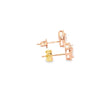 Aretes en oro amarillo de 14K con diamantes ovalados de 0.90 ct