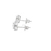 Aretes en oro blanco de 14K con diamantes ovalados de 0.90 ct