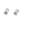 Aretes en oro blanco de 14K con diamantes ovalados de 0.90 ct