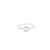 Anillo solitario en oro blanco de 14K con diamante entre 0.23 y 0.37 ct