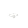 Anillo solitario en oro blanco de 14K con diamante ovalado entre 0.11 y 0.26 ct