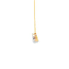 Dije con cadena en oro amarillo de 14K con 0.21 ct en diamante H VS1