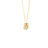 Dije con cadena en oro amarillo de 14K con 0.21 ct en diamante H VS1