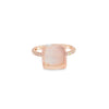 Anillo de oro rosa de 14K para dama con diamante de 0.09 ct, toque romántico