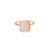Anillo de oro rosa de 14K para dama con diamante de 0.09 ct, toque romántico