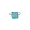 Anillo femenino en oro blanco de 14K con diamante de 0.09 ct, diseño elegante