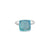 Anillo femenino en oro blanco de 14K con diamante de 0.09 ct, diseño elegante