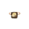 Anillo de oro de 14K para dama con diamante de 0.09 ct, diseño refinado