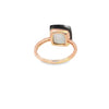 Anillo de oro de 14K para dama con diamante de 0.09 ct, diseño refinado