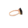 Anillo de oro de 14K para dama con diamante de 0.09 ct, diseño refinado