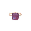 Anillo femenino en oro de 14K con diamante de 0.09 ct, estilo atemporal