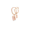 Aretes femeninos en oro de 14K con diamantes de 0.07 ct, brillo sutil