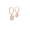 Aretes femeninos en oro de 14K con diamantes de 0.07 ct, brillo sutil