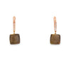 Aretes en oro de 14K con diamantes de 0.07 ct, diseño clásico