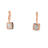 Aretes en oro de 14K con diamantes de 0.07 ct, diseño clásico